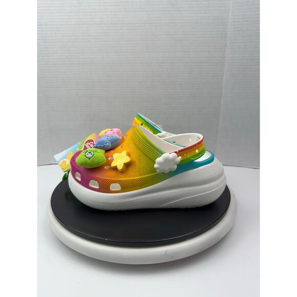 Crocs x Care Bears Crush Clog Rainbow Womens Sz 6 Slip On Platform Sandals Shoes - Picture 3 of 12